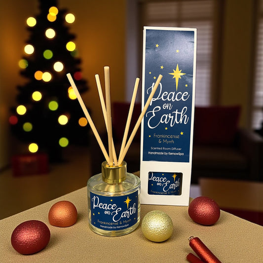 Peace On Earth Festive Cornish Reed Diffuser - Frankincense & Myrrh Fragrance