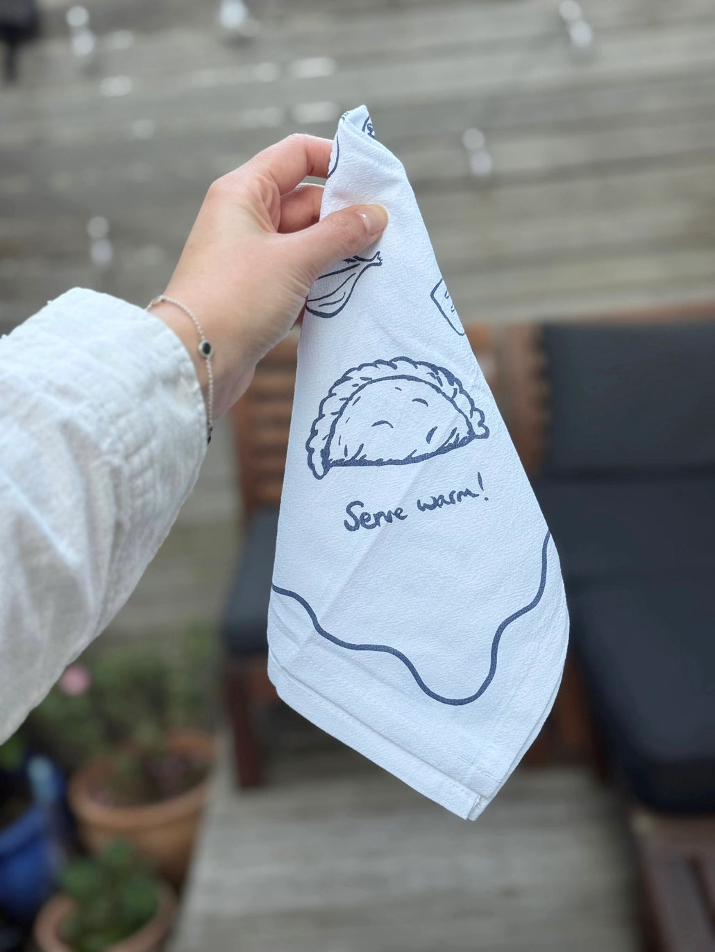 Pasty Napkin - Screen Printed Cotton Napkin or Towel