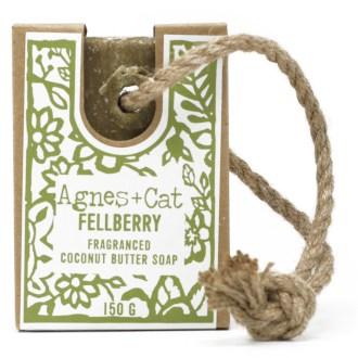 Fellberry Coconut Butter Soap On A Rope From Agnes & Cat - Cornish Gifts by Sandy Shores