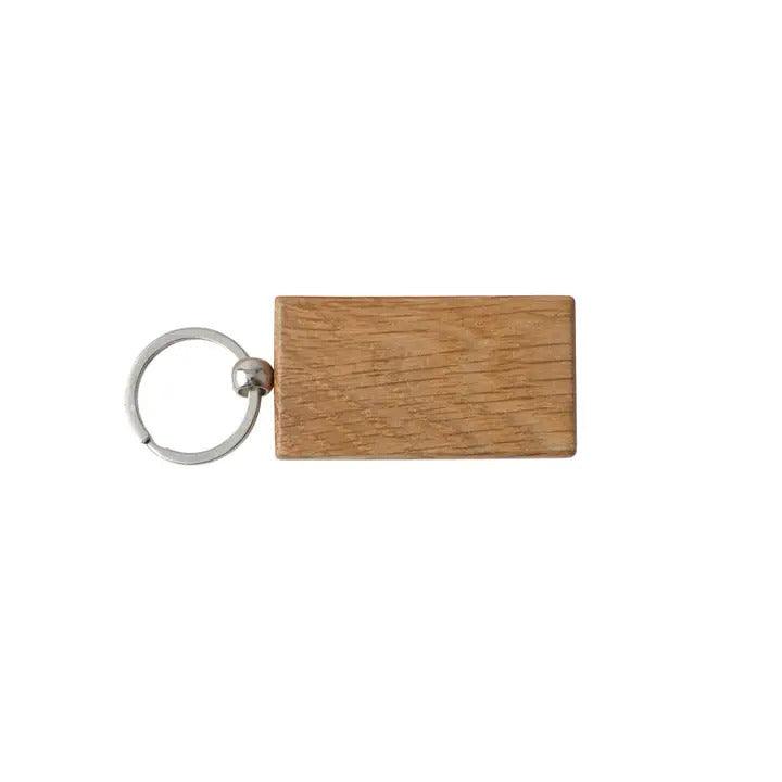 Powered By Pasties Wooden Keyring - Cornish Gifts by Sandy Shores