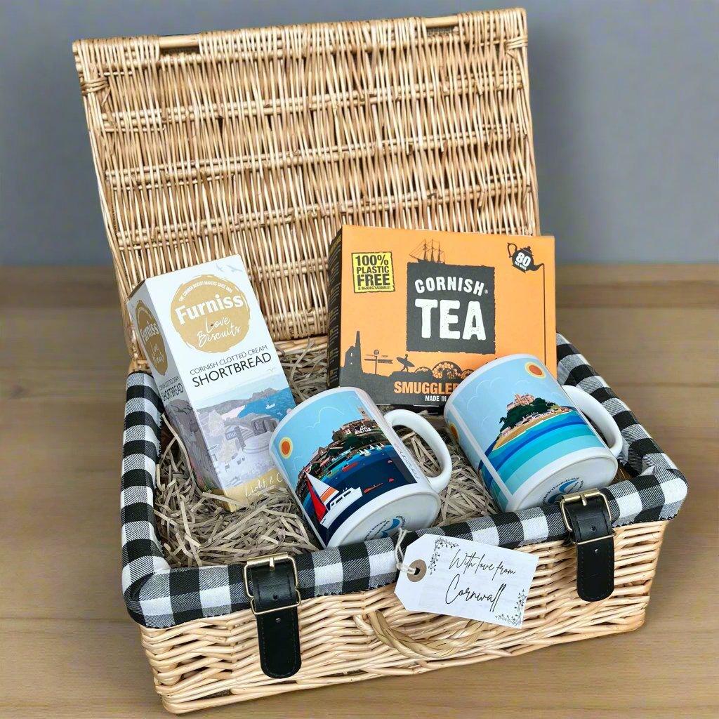 St Michaels Mount Tea For Two Cornish Gift Hamper - Cornish Gifts by Sandy Shores