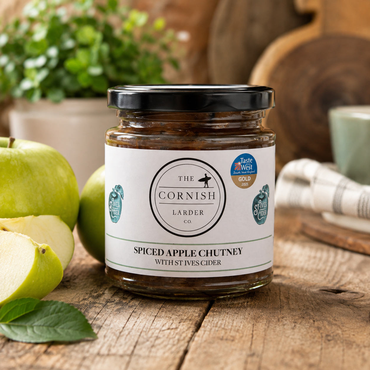 Spiced Apple Chutney With St Ives Cider - Handmade In Cornwall