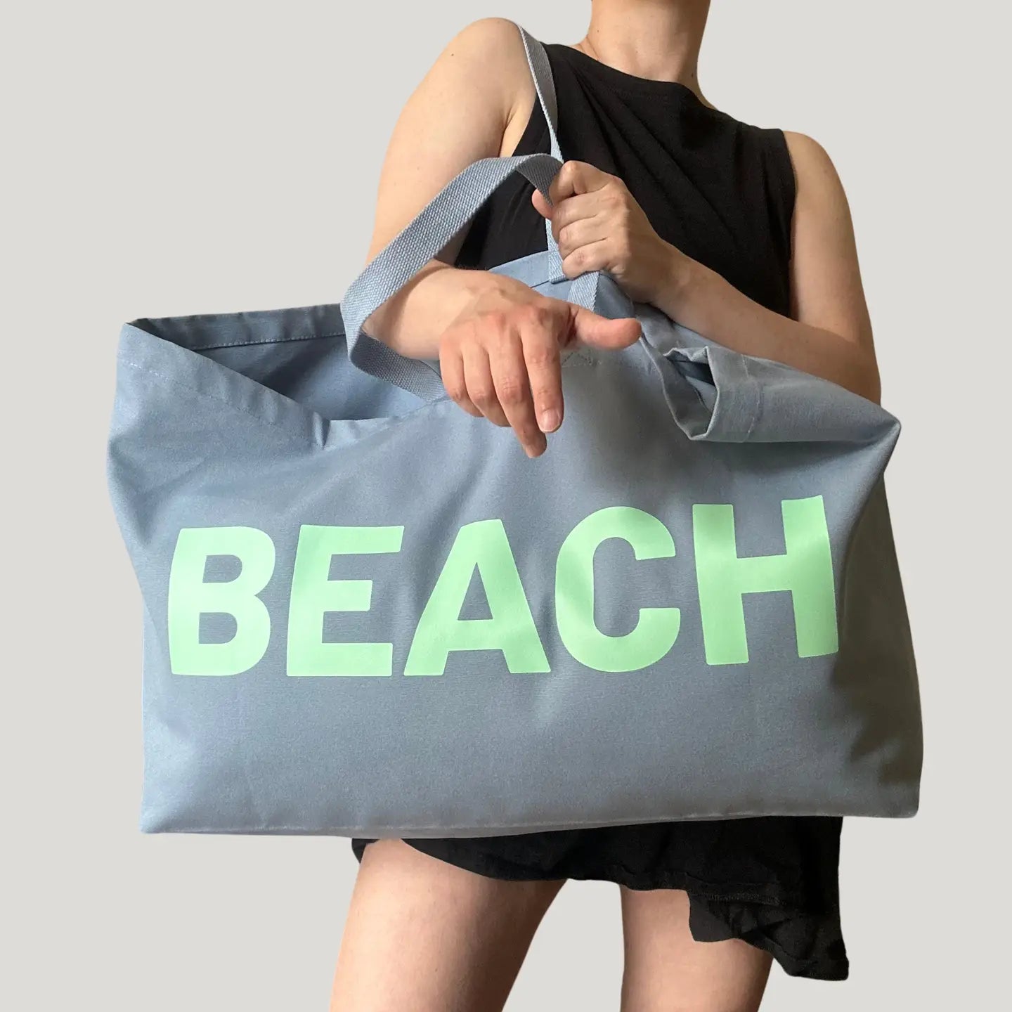 Beach Cotton Canvas Jumbo Bag - Handmade In Cornwall