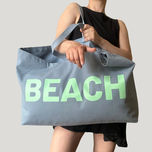 Beach Cotton Canvas Jumbo Bag - Handmade In Cornwall