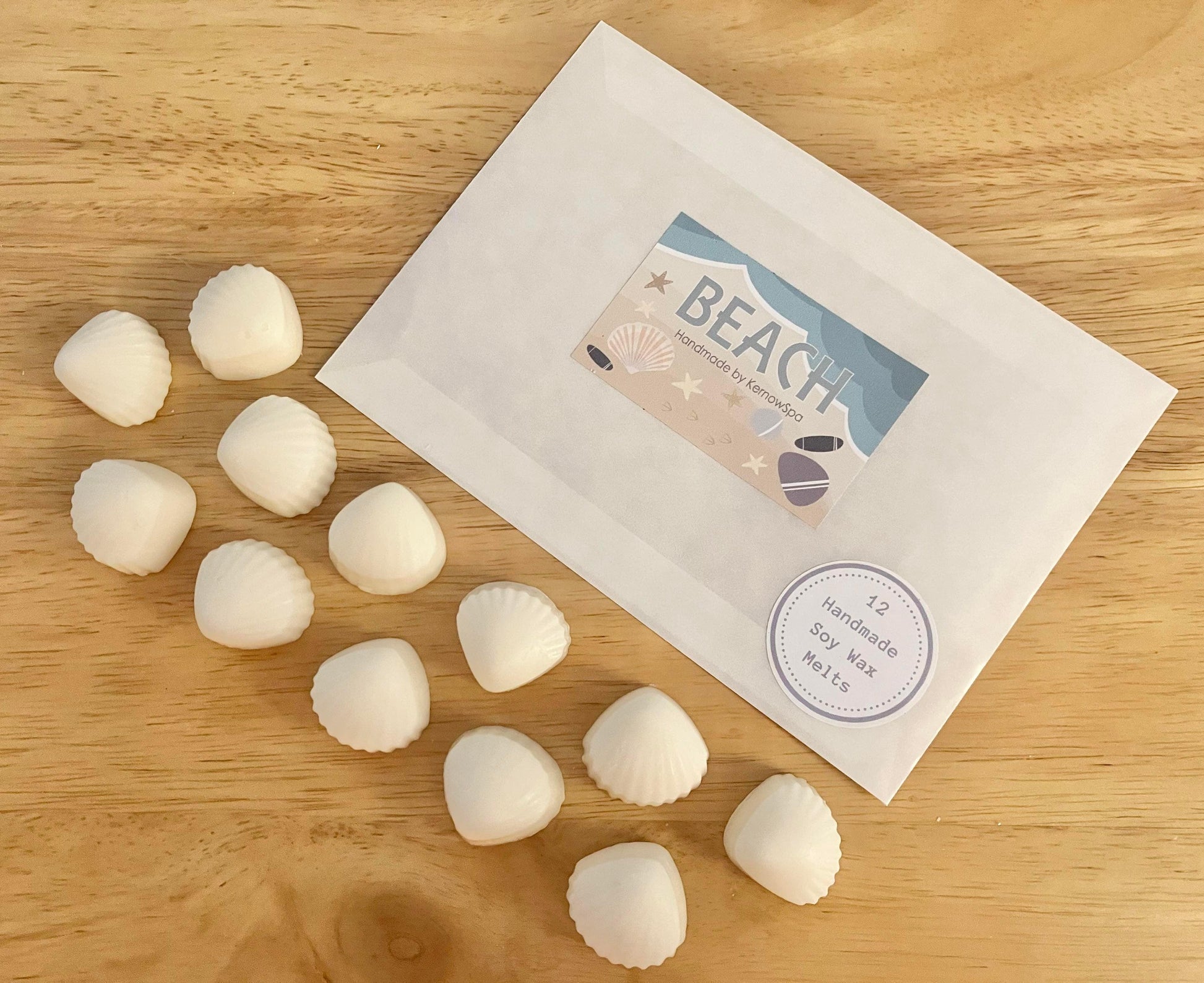 Beach (Rock Salt & Driftwood) Soy Wax Handmade Wax Melts - Pack of 12 - Sandy Shores Gift and Home