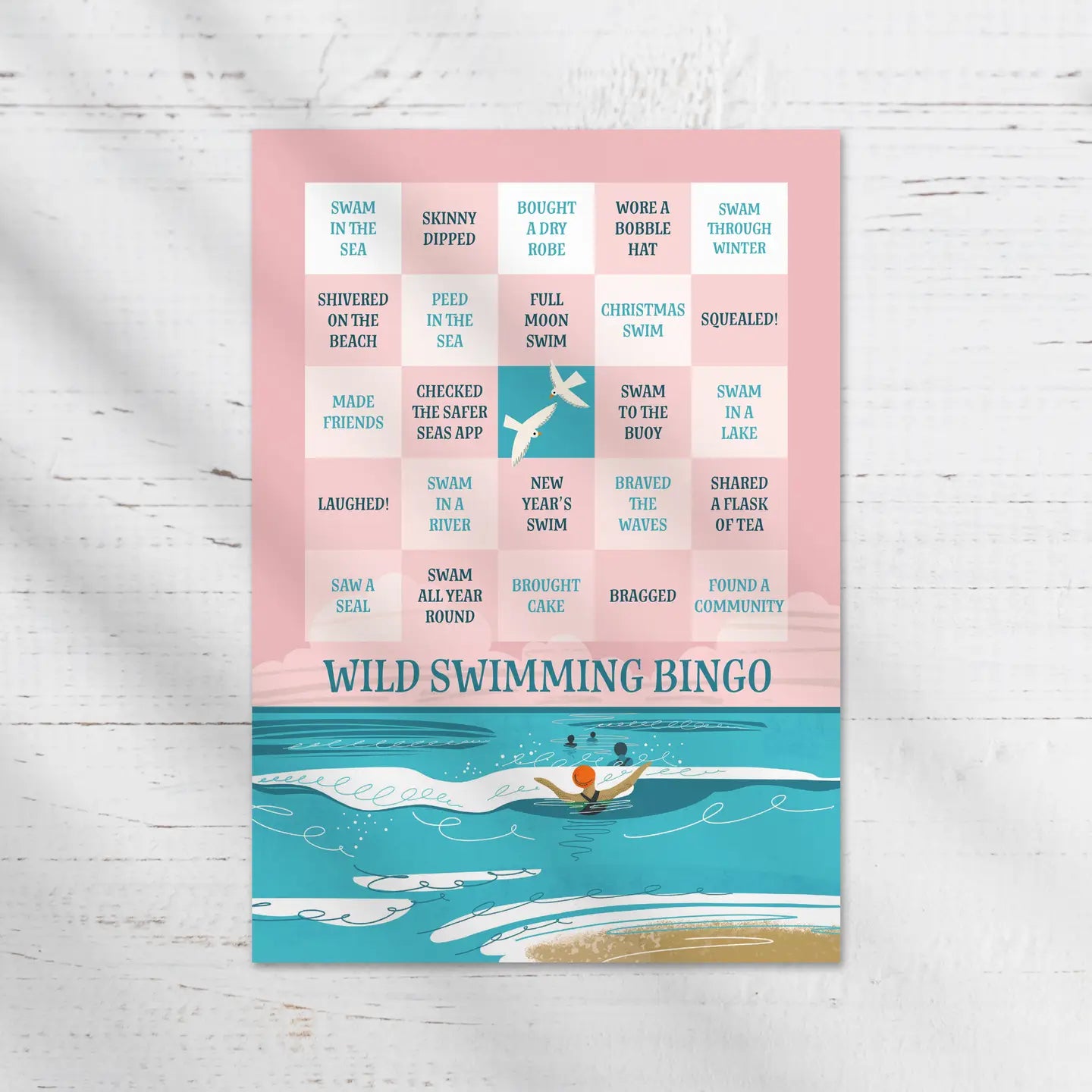 Wild Swimmer Bingo - A Fun Gift For Wild Swimmers