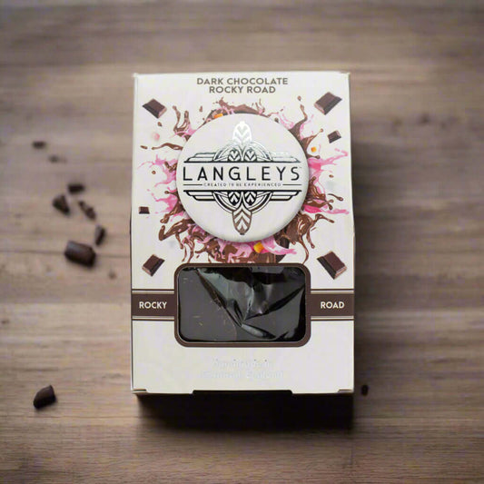 Dark Chocolate Rock Road - Handmade in Cornwall by Langleys