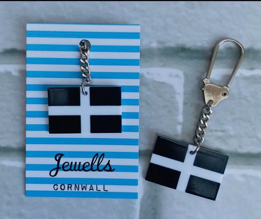 Cornish Flag Keyring