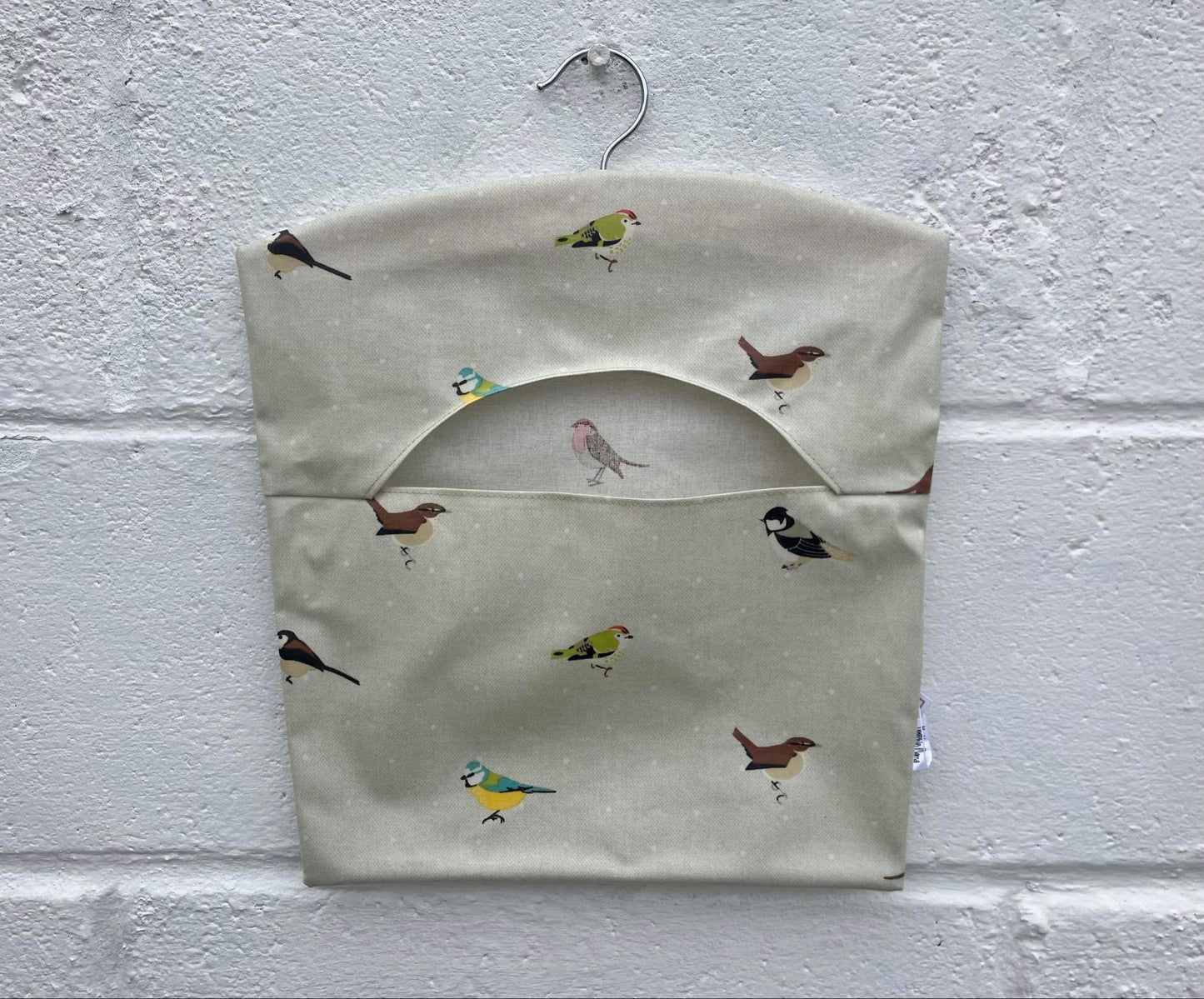 British Birds Handmade Oilcloth Peg Bag