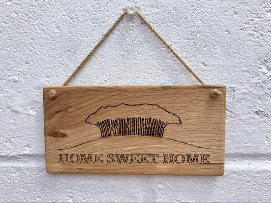 Home Sweet Home Nearly Home Trees Novelty Hanging Wooden Sign