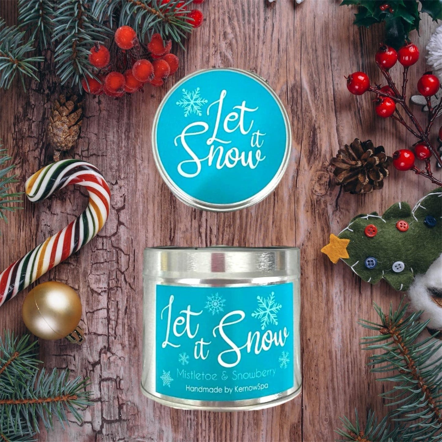 Let It Snow Soy Wax Candle & Reed Diffuser Duo - Handmade in Cornwall