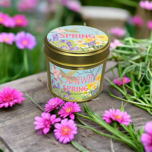 Cornwall Spring (Fresh Floral) Cornish Soy Wax Candle In A Tin