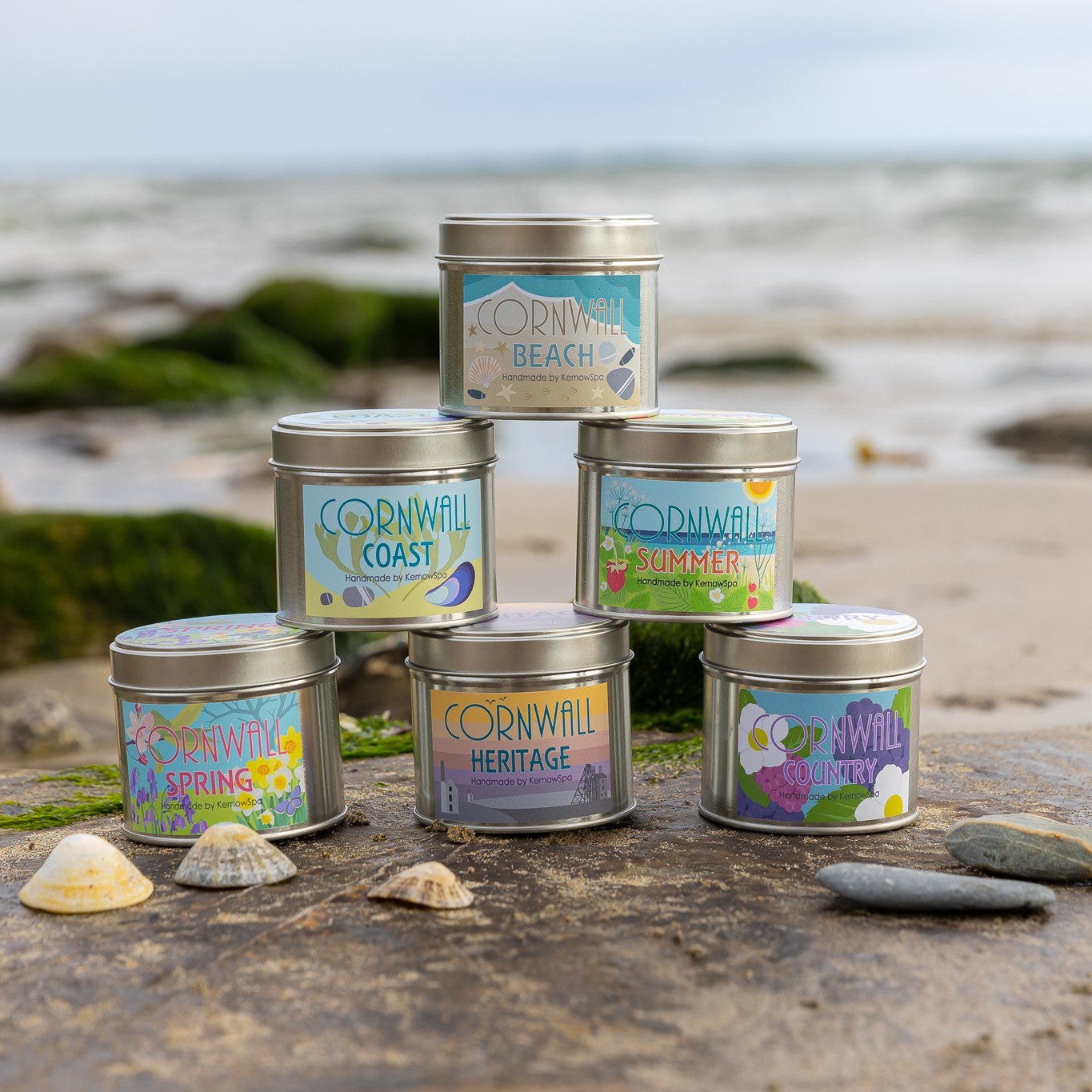 The Cornwall Candle Collection Gift Boxed Soy Wax Candle Gift Set - Sandy Shores Gift and Home