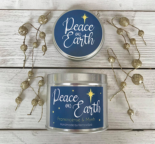 Peace On Earth Festive Cornish Candle - Frankincense & Myrrh Fragrance