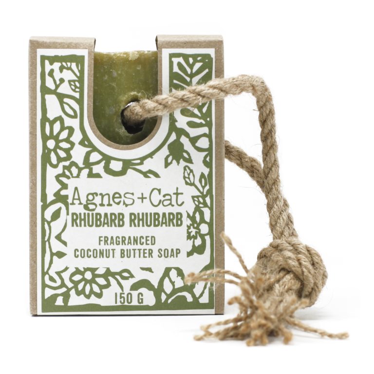 Rhubarb Coconut Butter Soap On A Rope - Sandy Shores Gift and Home