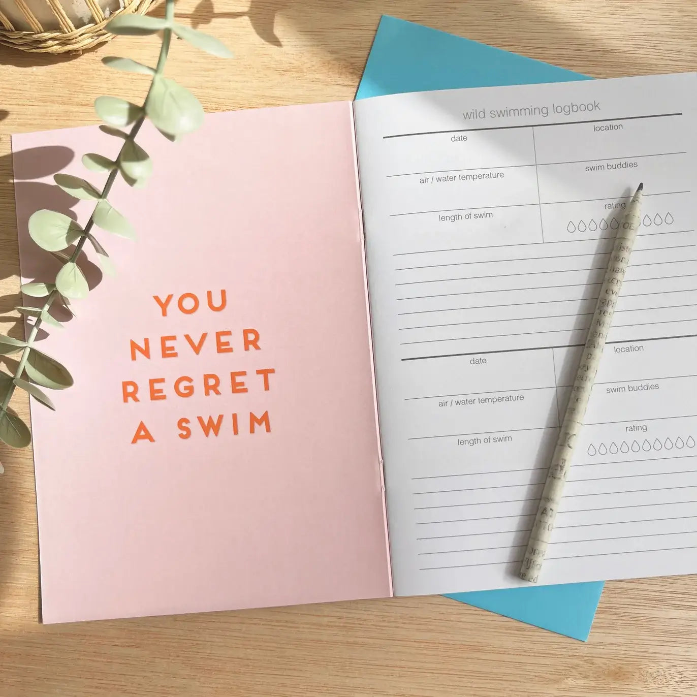 Wild Swimming Logbook - The Perfect Gift Alternative To A Greetings Card