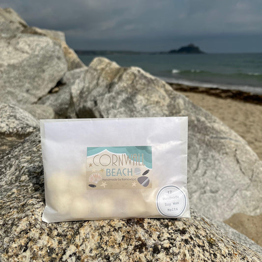 Beach (Rock Salt & Driftwood) Soy Wax Handmade Wax Melts - Pack of 12 - Cornish Gifts by Sandy Shores