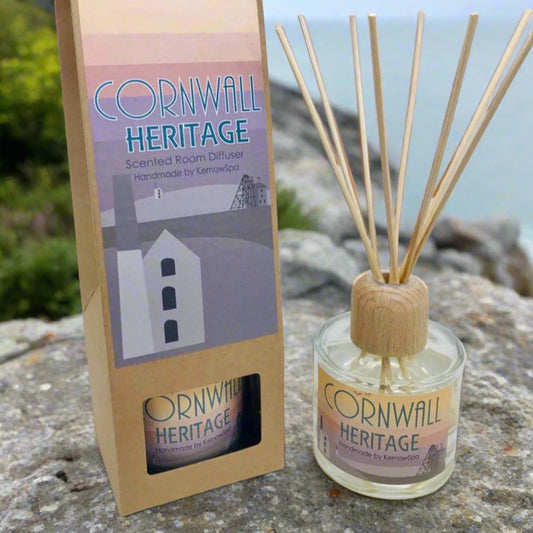 Cornwall Heritage (Sea Salt & Woodsage) Gift Boxed Reed Diffuser - Cornish Gifts by Sandy Shores