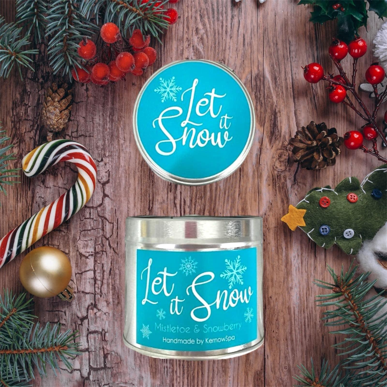 Let It Snow Cornish Candle - Handmade in Cornwall - Cornish Gifts by Sandy Shores