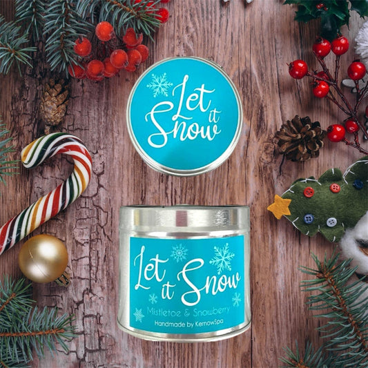 Let It Snow Cornish Candle - Handmade in Cornwall - Cornish Gifts by Sandy Shores