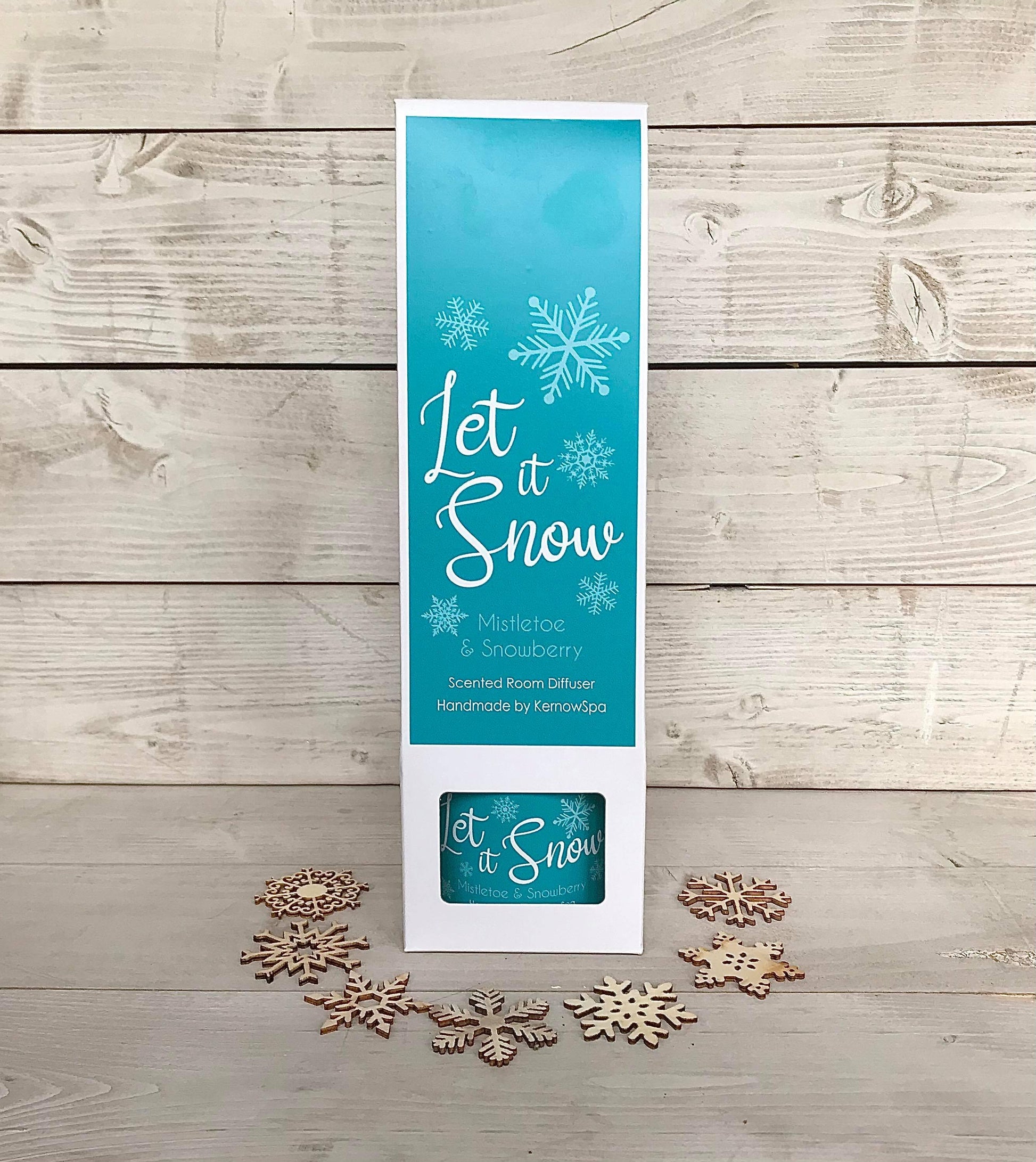 Let It Snow Hand Poured Scented Reed Diffuser - Handmade in Cornwall - Cornish Gifts by Sandy Shores