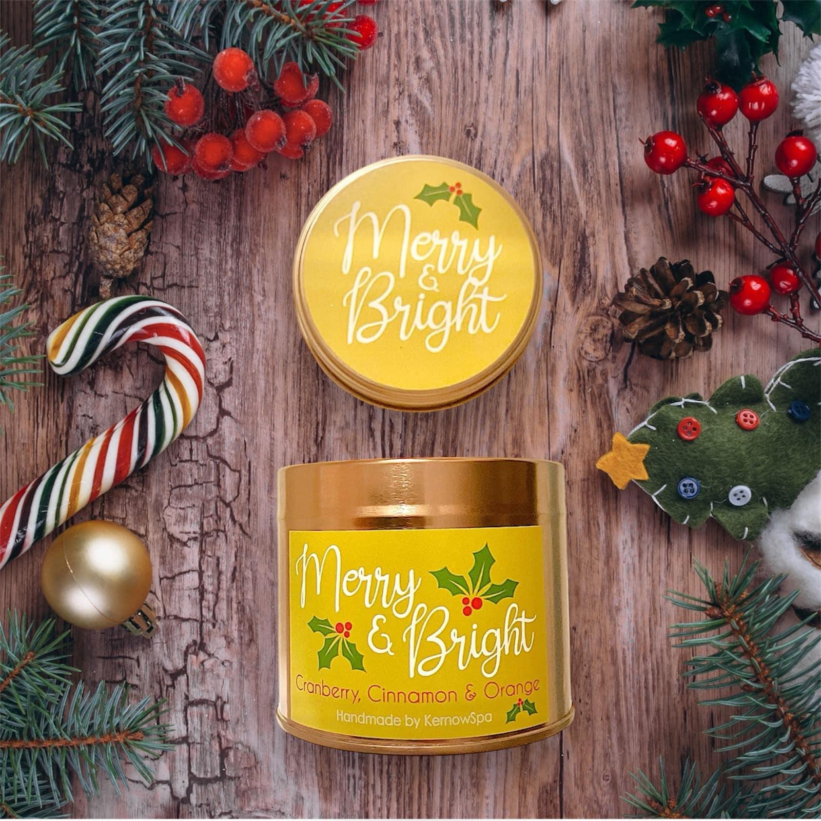 Merry & Bright Cornish Candle - Handmade in Cornwall - Cornish Gifts by Sandy Shores